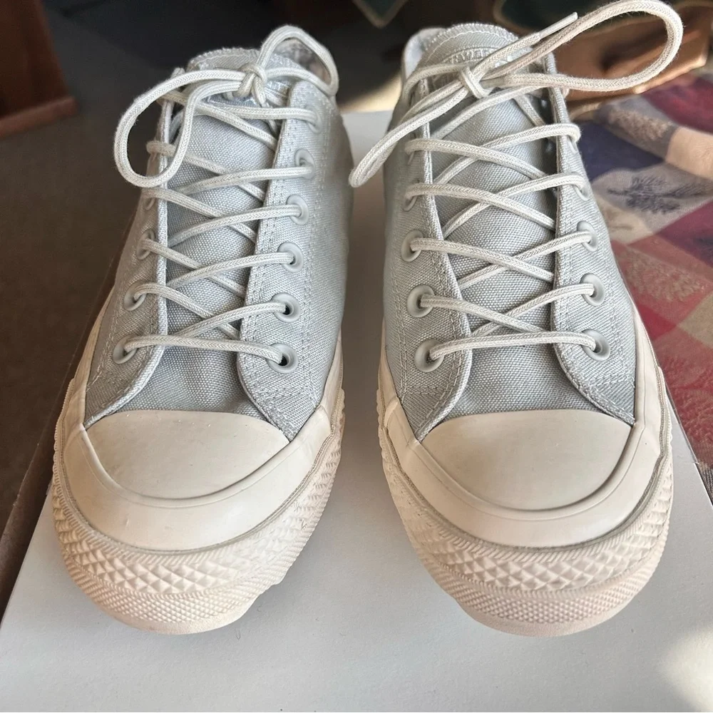 Converse Chuck Taylor All Stars Lift Ripple Canvas Pale Grey Women’s Size 10
